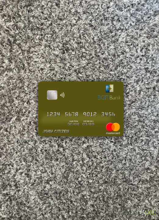 Guinée équatoriale BGFI Bank mastercard photolook recto